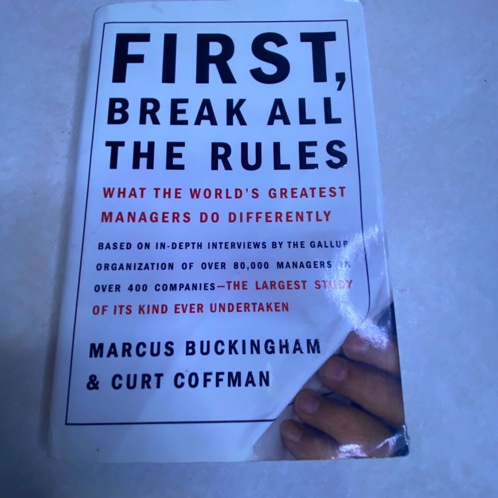 First Break All‎ The Rules Hardcover Blue Management Leadership Simon & Schuster